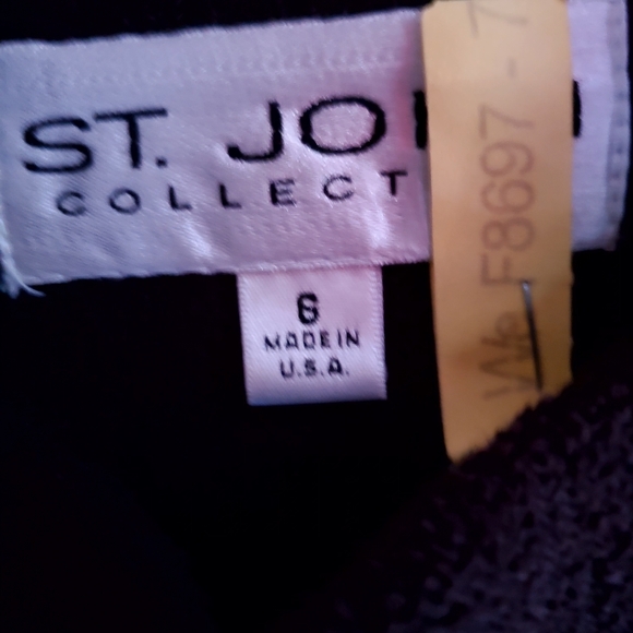 St John Collection Dark Brown Santana Knit Zip Front Blazer size 6 - Picture 2 of 8